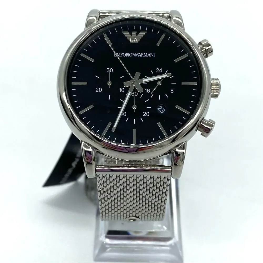 Emporio Armani Chronograph Stainless Steel Watch AR1808 New